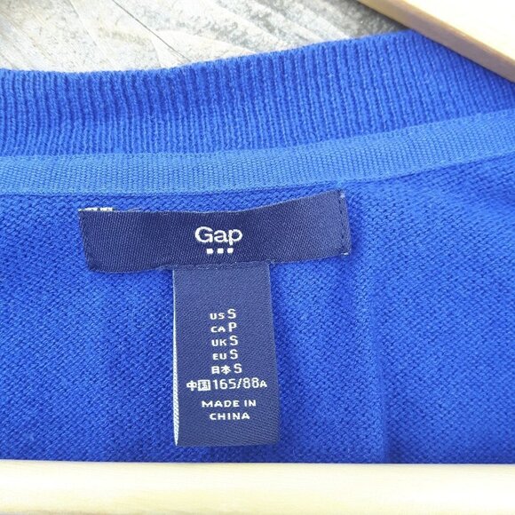 PREPPY GAP Cardigan Royal Blue Small - Picture 2 of 3